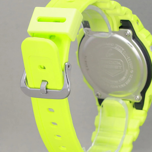 Reloj Unisex Casio Dw-5600ep-9dr G-shock Correa Verde Bisel Verde Fondo Negro Illuminator 200 Metros Alarma Crono
