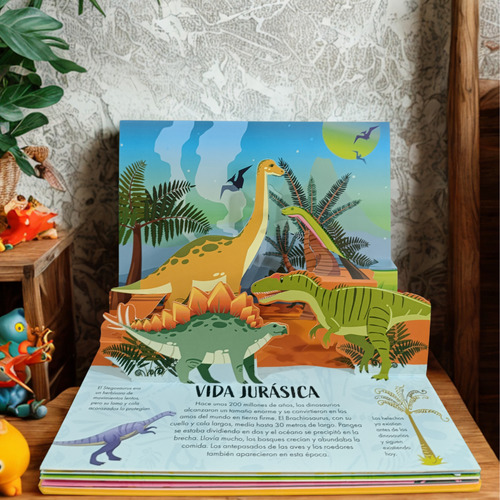 Libro Infantil Didactico Naturaleza 3d Dinosaurios