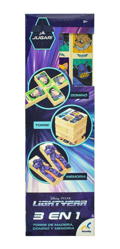 Lightyear 3 En 1 Domino Memoria Y Torre Novelty