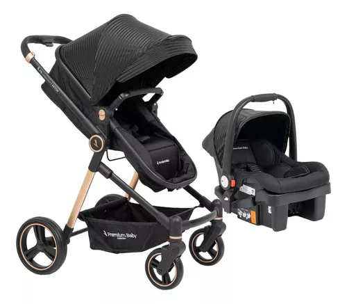 Premium Baby Company - Cochecito Premium Baby Collection Aston 3 en 1 color  Black Zig Zag