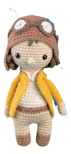 Muñeca En Crochet Inspirada En Amelia Earhart 