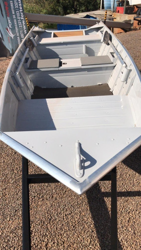Imagem 2 de 10 de Conjunto Barco Alumínio Way 420 +5hp Mercury + Carretinha