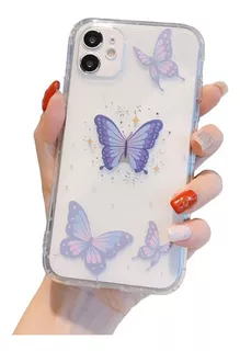 Funda Compatible iPhone X Xs Xr 11 12 Pro Max Tpu Mariposa Color Mariposas iPhone XR