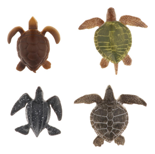 2 Plástico Animal Turtles Figuras Modelo Animales Juguetes