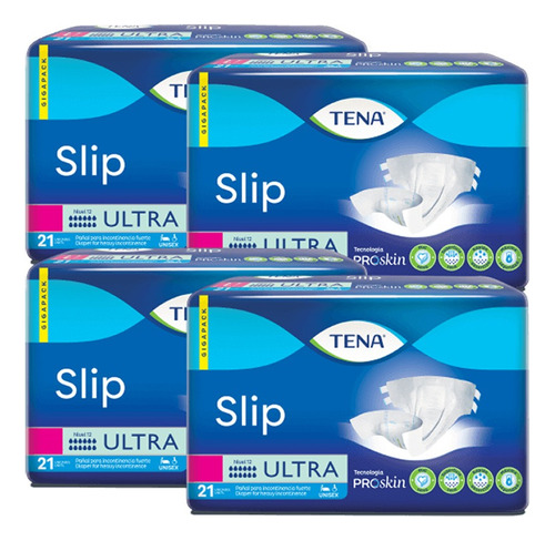 4 Paquetes Pañal Adulto Inco Tena Slip Ultra Talla G 21u