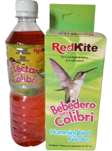 Kit Para Colibrí, Bebedero 300 Ml Y Néctar 500 Ml