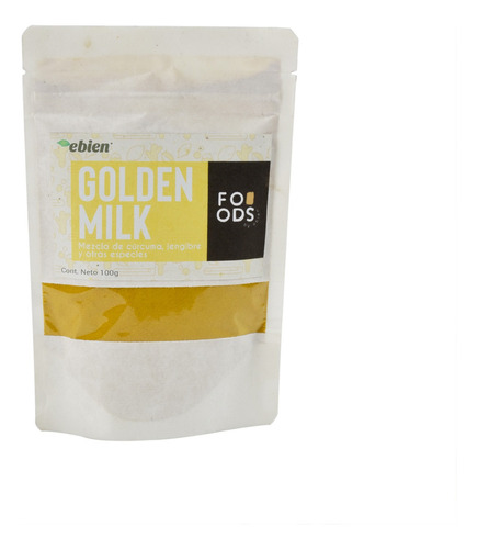 Ebien Golden Milk Leche Dorada Vegana Cúrcuma 100g