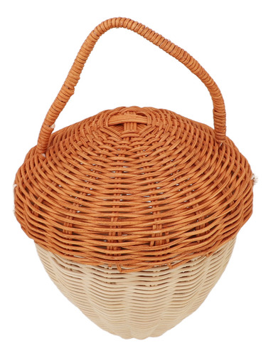 Cesta Decorativa De Ratán Con Forma De Hongo