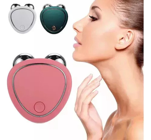 Masajeador De Belleza De Microcorriente Con Rodillo Facial E