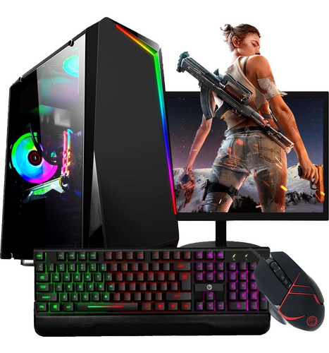 Imagem 1 de 5 de Pc Gamer Completo I5 8gb Ssd 120 Placa De Video Monitor