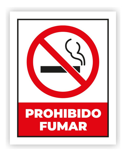 Señalamiento Letrero Prohibido Fumar 20x25 Cms -let003