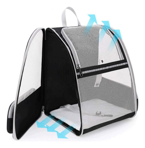 Estera Del Pie De La Mochila Del Perrito Del Gatito Negro