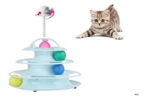 Divertido Juguete Para Gatos Torre De 3 Niveles Con Pelotas