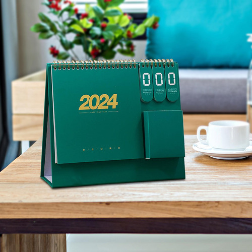 Calendario De Escritorio 2024, Calendario Con Tapa De Pie De