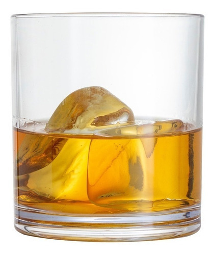 Kit 12 Copos Inquebrável Whisky 400 Ml Policarbonato Tazze Cor Transparente