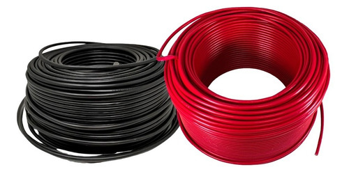 Kit 2 Cables Cca Calibre 8 Y 12 De 50 Metros Rojo Y Negro