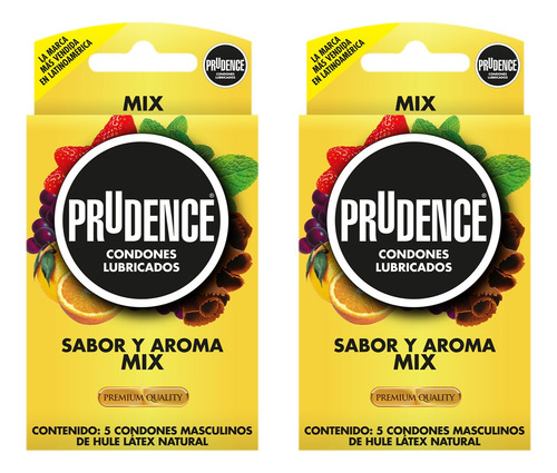Prudence Sabor Y Aroma Mix 2 Cajas Con 5 Condones