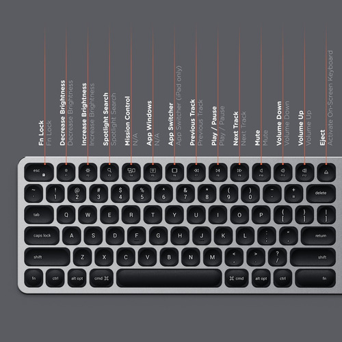 Imagen 5 de 10 de Teclado Satechi Con Teclado Numerico Usb / Ingles / No Apple / Satechi Oficial / Garantia / Factura A Y B /