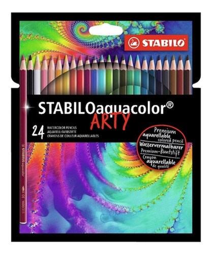 Lápices Aquarelables, Stabilo Aquacolor X 24, Premium, 12332