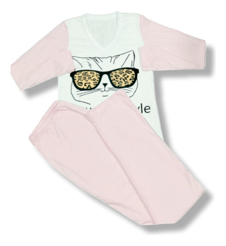 Pijama De Jersey Odet Art 415 Estampado Sawage Style