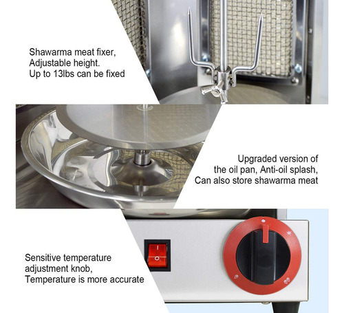 Asador Vertical Gas Li Bai Para Shawarma Y Doner Kebab