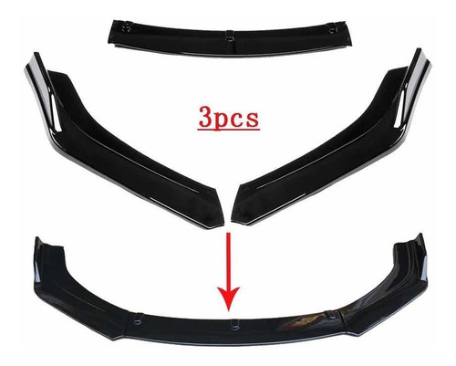Imagen 1 de 9 de Líp R Universal Spoiler Faldón 3 Piezas Importando Bumper