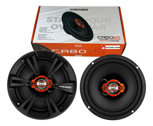 Par De Bocinas Coaxiales 6.5 War Audio 90w 2 Vias Cabo 65