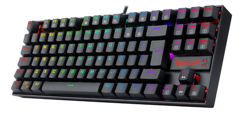 Teclado mecánico Redragon Kumara Black Rgb Switch Red
