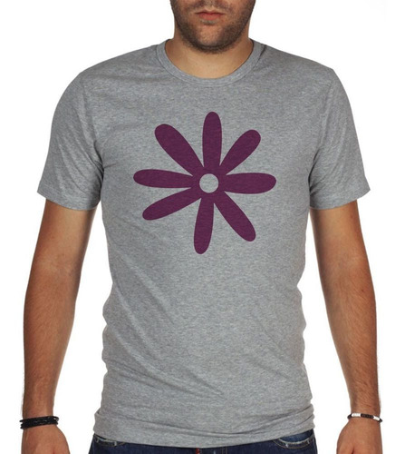 Remera De Hombre Flor Violeta Vector