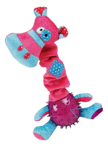 Brinquedo Girapets Pelúcia Para Caes Cachorro Chalesco Cor Rosa Desenho GIRRAFA