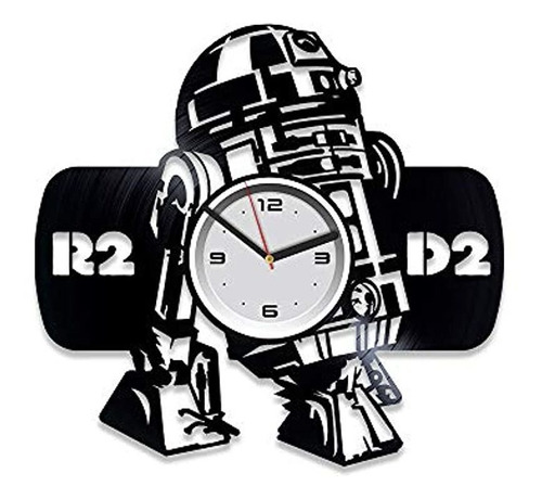 Kovides R2-d2 - Reloj De Pared De Vinilo Para Hombre