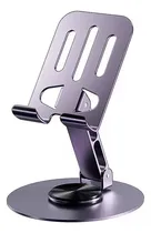 Comprar Soporte Para Celular Y Tablet Regulable 360° De Aluminio Mesa Escritorio Color: Gris Oscuro