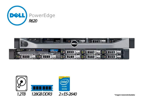 Servidor Dell Poweredge R620 2 X Sas 600gb 2 X Xeon E5 2640 