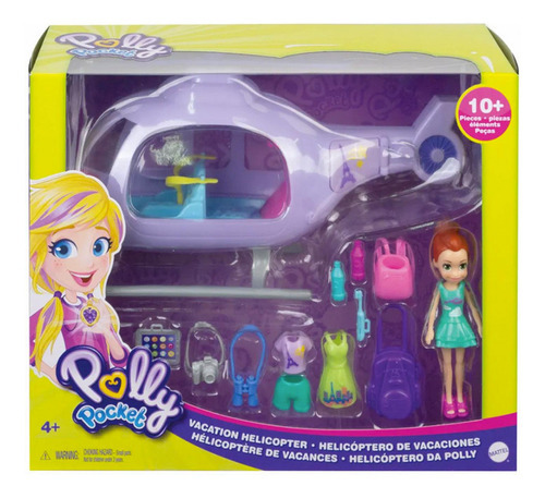 Polly Pocket Súper Helicóptero De Viaje Gkl59