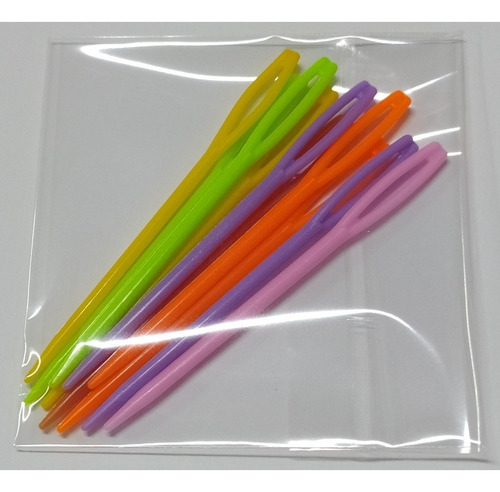 Kit Com 100 Agulhas Plásticas 7cm Luli Tapeçaria Boneca