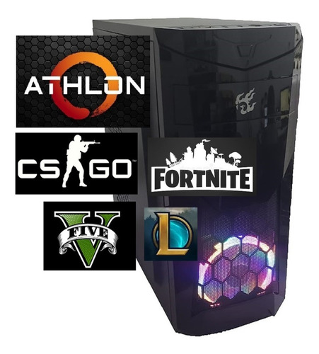 Pc Cpu Gamer Amd Athlon 200ge 8gb Ssd 240gb Vga Vega 2gb