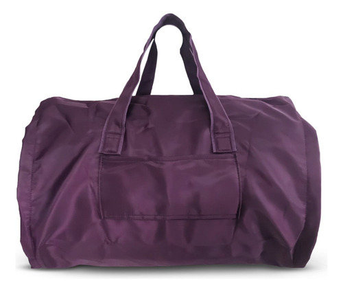 Bolsa De Viagem Up4you Transversal Ombro Com Alça Regulável Cor Ameixa Lisa