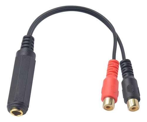Duttek Cable Divisor Adaptador Rca A 1/4, Conector De Audio
