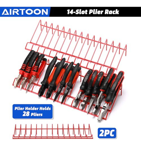 Conjunto De 2 Soportes Rojos Para Alicates Airtoon De 14 Ran