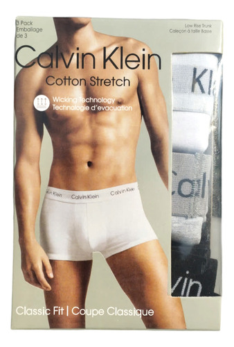 Boxer Calvin Klein 3 Pack Hombre Trunk Algodón Original