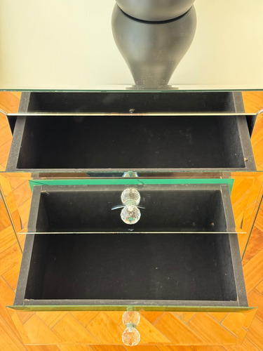 Mesa De Luz Espejada Brillante Espejo (Usado)