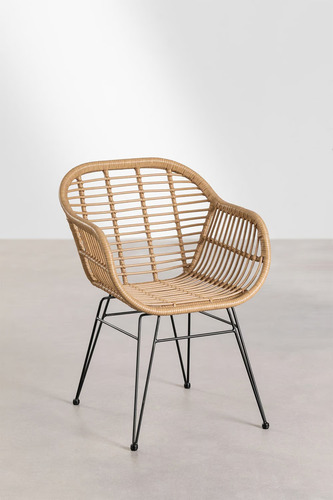 Butaca Con Apoyabrazos Grecia Para Terraza En Rattan Mimbre