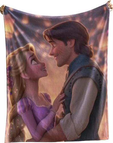 Frazada Cobija Utra Confortable Rapunzel 160x180cm Rapunzel Blanco