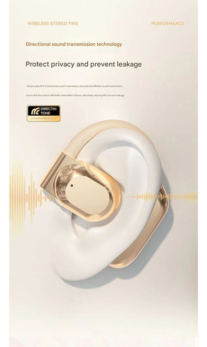Fones De Ouvido Sem Fio Open Ear Com Microfone, Sem