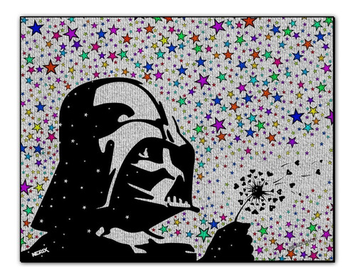 Poster Plastificado Grafite  Nerix 80x100cm Obra Darth Vader