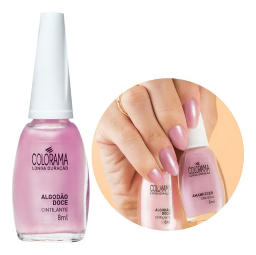 Esmalte Colorama Cintilante Algodão Doce Rosa Classico