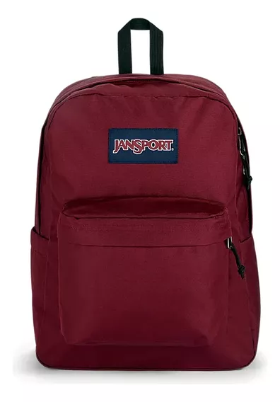 Mochila Jansport Superbreak Plus Russet Red Diseño De La Tela Liso