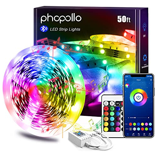 Phopollo Led Lights 50ft For Bedroom Smart Work With Music S