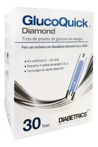 Tirillas Glucoquick Diamond Gd50 X 30