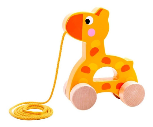 Arrastre Didáctico Jirafa Madera Tooky Toy Juego Juguete